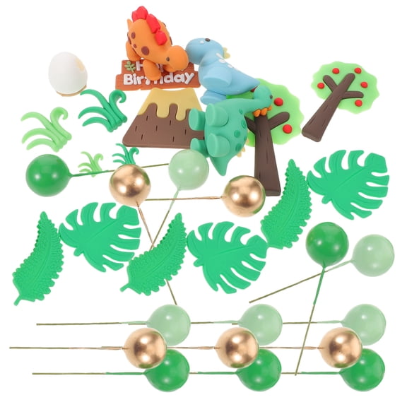 TABLZONE Jungle Theme Cake Toppers, Colorful Handcrafted Plastic Party Decorations for Birthdays and Celebrations, Simple to Use
