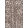 thumbnail image 2 of Rugs.com Outdoor Bohemian Collection Rug – 2' x 3' Brown Flatweave Rug Perfect For Entryways, Kitchens, Breakfast Nooks, Accent Pieces, 2 of 5