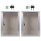 thumbnail image 3 of 2 buzones de pared metálicos con cerradura, transparentes, para oficina y hogar, 3 of 7