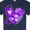thumbnail image 4 of Inktastic Alzheimers Awareness Purple Ribbon Around Heart T-Shirt, 4 of 5