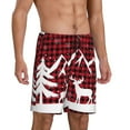 thumbnail image 2 of Sikiie Christmas Buffalo Plaid Mens Pajama Shorts, Lightweight Lounge Pant with Pockets Soft Sleep Pj Shorts for MenLarge, 2 of 6