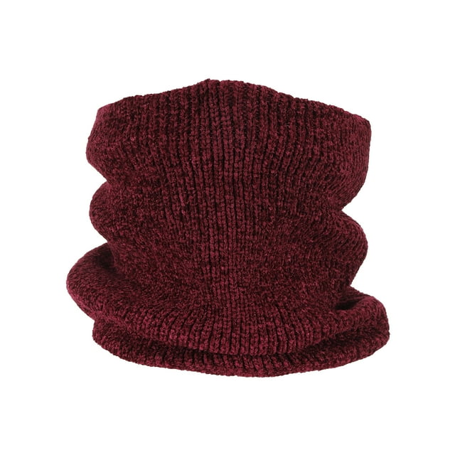 Unique Bargains Winter Neck Warmer, Men Neck Gaiter, Burgundy