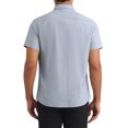 thumbnail image 3 of CAMISAS DE VESTIR PARA HOMBRE SÓLIDAS CORTAS DE ALGODÓN AJUSTE REGULAR CON BOTONES CAMISA OXFORD FORMAL M GRIS, 3 of 4