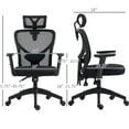 thumbnail image 6 of Ergonomic Office Chair, High Back Mesh With Lumbar Support, Adjustable , Armrest And Seat, Black Color Home Desk Height,, 6 of 7