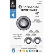 BePuzzled, UFO Hanayama Metal Brainteaser Puzzle Level 4 Ages 12+