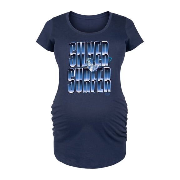 Fantastic Four - Chrome Silver Surfer - Women's Maternity Scoop Neck Graphic T-Shirt