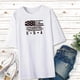 thumbnail image 2 of Camiseta estampada para mujer, camisetas femeninas, camiseta básica de cuello redondo Simple, manga corta SG, 2 of 8