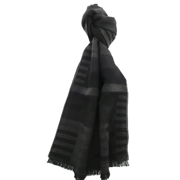 Lanvin Gray Luxurious Modern 100% Wool Scarf for mens