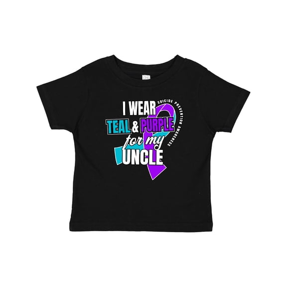 Inktastic Suicide Prevention I Wear Teal and Purple For My Uncle Boys or Girls Baby T-Shirt