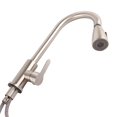 thumbnail image 4 of Stainless Steel Pull Out Kitchen Faucet Double Outlet Telescopic Cold Hot Water Tap High Arc Single Handle Kitchen Faucet with Pull Down Sprayer for Sink, 4 of 8