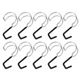 thumbnail image 1 of S Hooks Stainless Steel for Closet Clothes Hanging 10Pcs Black Hooks, 1 of 5