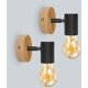 thumbnail image 1 of Apliques de pared NQ juego de 2 madera Versalles E27 retro, 1 of 5