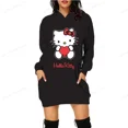thumbnail image 2 of Sudaderas con capucha de anime japonés, vestidos para mujer, sudaderas con estampado de Hello Kitty, sudaderas con bolsillos largos de otoño, tops casuales para mujer, 2 of 5