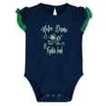 thumbnail image 2 of Girls Newborn & Infant Navy/Green Notre Dame Fighting Irish Too Much Love Two-Piece Bodysuit Set, 2 of 3