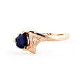 thumbnail image 2 of Galaxy Gold 14K Solid Gold Natural Sapphire Heart-Shaped Ring for Women - Rose Gold Fine Jewelry, 2 of 7