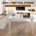 thumbnail image 1 of EDTara Commercial Worktable Workstation, Stainless Steel Folding Table with Metal Adjusting Foot for Kitchen, 1 of 7