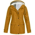 thumbnail image 1 of Manteaux d'Hiver pour Femmes Imperméables pour Femmes, Manteau de Pluie de Plein Air pour la Randonnée, Manteaux de Pluie Doublés en Molleton, Vestes de Pluie Légères à Capuche, Commandes Passées par Moi en Hiver, 1 of 5