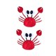 thumbnail image 4 of Crab Hat Funny 2Pcs for Party Decoration Halloween Mardi Gras Seafood Festival Cosplay Prop Red 3D Design, 4 of 4