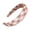 Pink, variant on mdesiwst Women Headband Retro Plaid Pattern Thick Sponge Filling Soft Fabric Hair Hoop Fluffy Hairstyle Hair Accessory