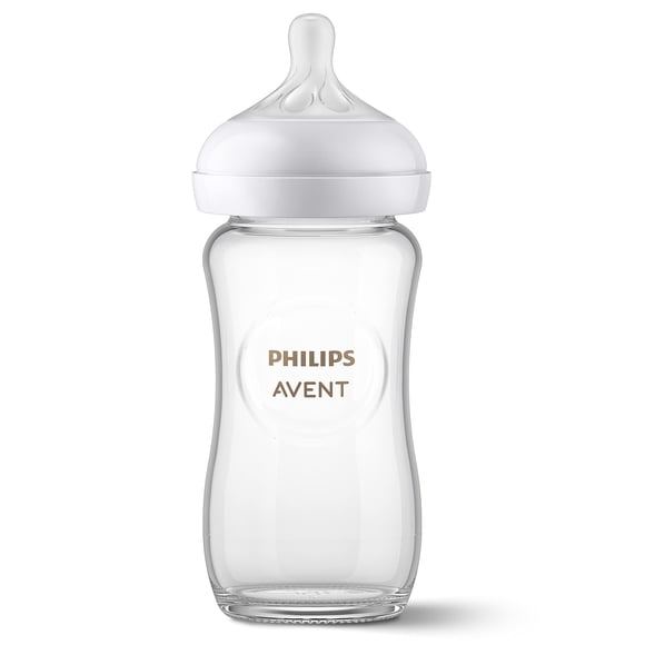 Biberón de Vidrio Natural Philips AVENT con Tetina de Respuesta Natural N