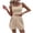 Beige, variant on Womens Summer 2 Piece Outfits Short Sets Sleeveless Tank Tops Two Piece Lounge High Waisted Shorts Suits