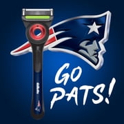 Gillette Labs Official Patriots Licensed Razor for Men, 1 Handle, 1 Blade Refill, Perfect for Game Day Grooming, Gillette Labs with Exfoliating Bar