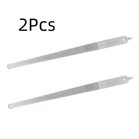 2PC Diamond Dust Nail File - Stainless Steel Nail Dresser - 8 Inch
