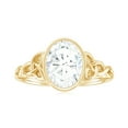 thumbnail image 4 of Rosec Jewels Certified Moissanite Solitaire Engagement Ring 2 Ct - Celtic Knot Ring - 7X9 mm Oval - D-VS1 Quality, 14K Yellow Gold, US 10.50, 4 of 8