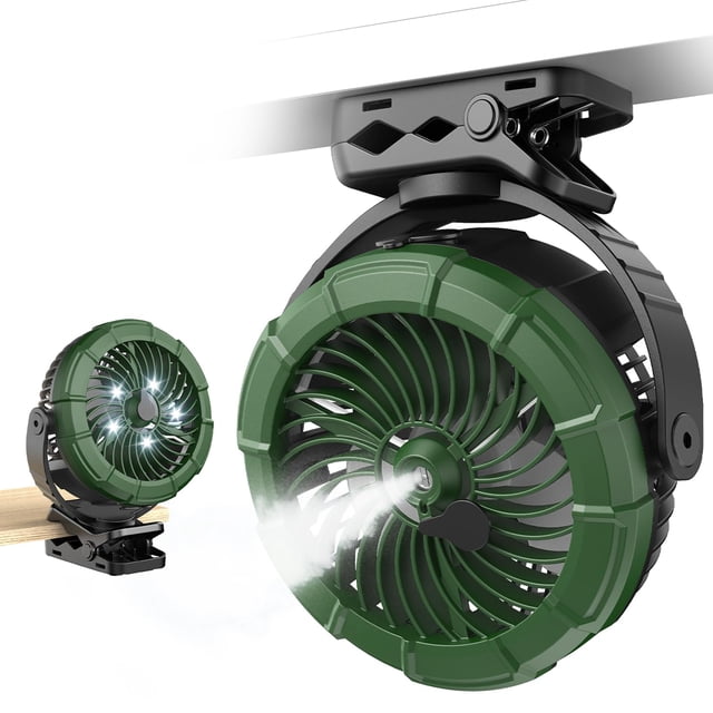 Ventilador Eléctrico Ausic Portátil con Nebulizador de 100 ml y LED