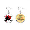 thumbnail image 1 of Japón samurai Sakura silueta Asia Pendiente del lóbulo de la joyería del pendiente de la hoja del otoño Unbranded M, 1 of 3