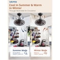 thumbnail image 3 of Lokivas 16in Wall Mount Fan with Remote Control, Small Reversible Fan with Plug in Cord, 6 Speed, Adjustable Tilt, for Garage, Gym, Brown, 3 of 7
