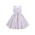 thumbnail image 2 of Robe Fille à Pois Brodée Arc-en-Ciel Vintage Col Rond Coton 5 Ans, 2 of 6