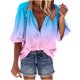 thumbnail image 1 of Tops Para Mujer Camisas de Manga Larga Blusas Primavera Y Otoño Camisa Con Estampado de Botones Con Cuello en V Top Suelto Informal Odeerbi ODB147915, 1 of 5