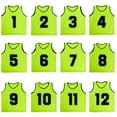 thumbnail image 1 of TopTie Numbered / Blank Scrimmage Team Practice Mesh Jerseys Vests Pinnies (12-Pack)-Green-Adult, 1 of 7