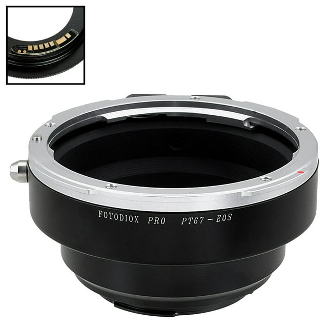 Fotodiox Pro Lens Mount Adapter Compatible with Pentax 6x7 (P67, PK67) Mount SLR Lens to Canon EOS (EF, EF-S) Mount D/SLR Camera Body - with Generation v10 Focus Confirmation Chip