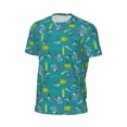 thumbnail image 6 of Wukai Cute Shark Turtle Print Men's Short-Sleeved Mesh T-Shirt,Quick-Dry Short Sleeve Workout T-Shirt-Medium, 6 of 8
