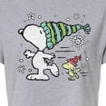 thumbnail image 3 of Peanuts - Snoopy Woodstock Skate - Juniors Cropped Cotton Blend T-Shirt, 3 of 6