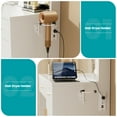 thumbnail image 6 of EDX Vanity Desk with Mirror and Lights, Makeup Vanity Table with Hair Dryer & Power Outlet, 2-Drawer Dressing Table for Bedroom,White, 6 of 9