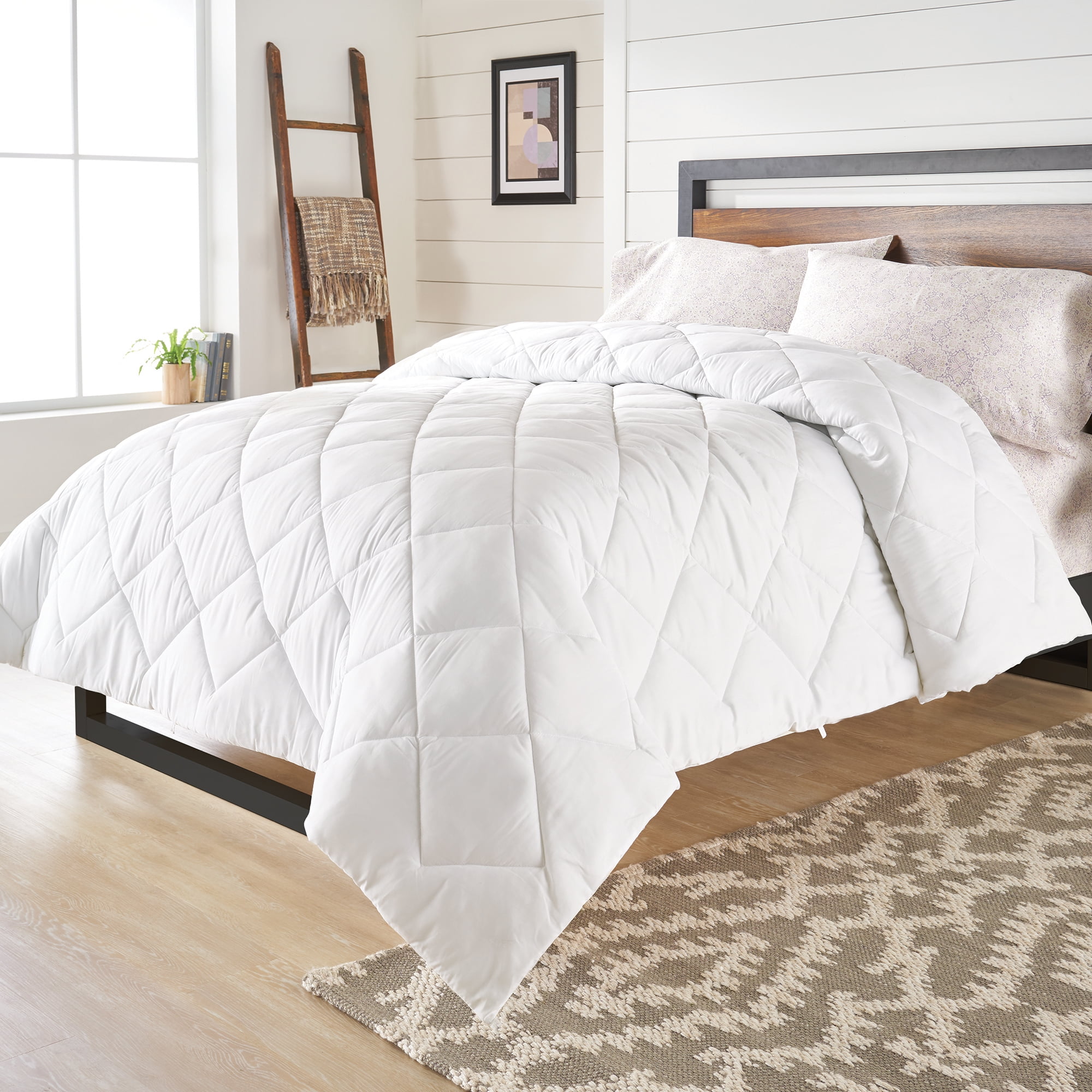 Better Homes Gardens King Raw Edge Ruffle White Duvet Cover Set