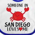 thumbnail image 4 of Inktastic Someone in San Diego Loves Me Gift Boys or Girls Baby Bib, 4 of 4