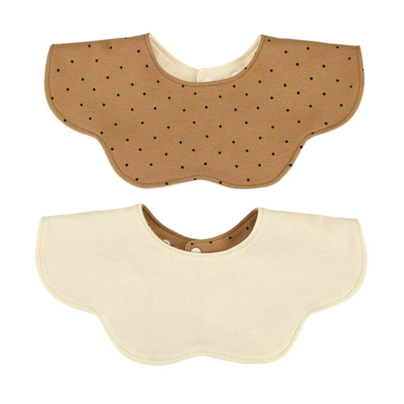 Double Sided Baby Bib 360 Degree Coverage Cotton Drooling Stopper Easy Cleaning Multiple Pattern for Boys Girls