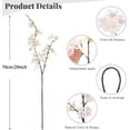 thumbnail image 2 of 6 Pack Artificial Cherry Blossom Flowers TGY 29in Faux Cherry Blossom Branches Silk Flowers Spring Decor Wedding Party Home Table Vase Decor,White, 2 of 7