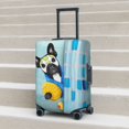 thumbnail image 5 of French Bulldog Dog in a Bathtub Luggage Cover Anti Scratch, Elastic Suitcase Protector Suitcase Covers for Luggage Fits 18-32 Inch Luggage, 5 of 5