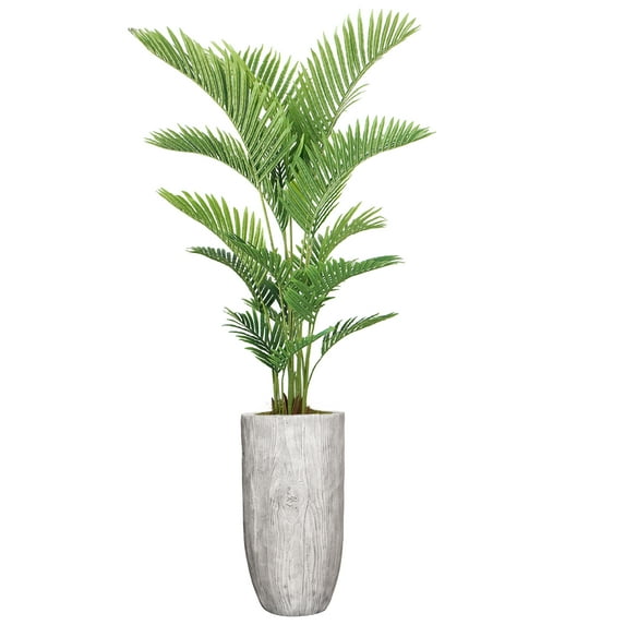 Vintage Home Artificial 83" High Artificial Faux Palm Tree With Fiberstone Planter For Home Decor