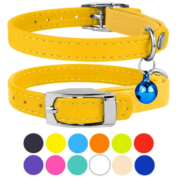 Leather Cat Collar Breakaway Safety Collars Elastic Strap For - Leather Cat Collar Breakaway Leather Cat Collar Breakaway Safety Collars Elastic Strap For - Leather Cat Collar Breakaway