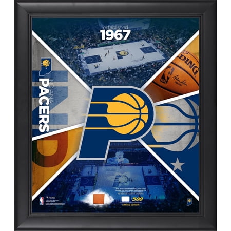 Indiana Pacers Framed 15" x 17" Team Impact Collage with a Piece of Game-Used Basketball - Limited Edition of 500