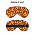 thumbnail image 2 of Xecao Sunflowers On Red for Soft Fluffy Sleeping Blindfold, Nap eye cover tailored for the utmost comfort for girls, women, kids, and adults., 2 of 7