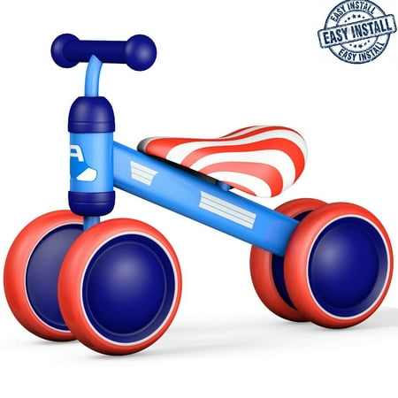 Baby Balance Bikes for Babies - Baby Balance Bikes Bicycle Children Walker 10 Month -24 Months Toys for 1 Year Old No Pedal Infant 4 Wheels Toddler First Birthday Gift - Baby's First Bike by