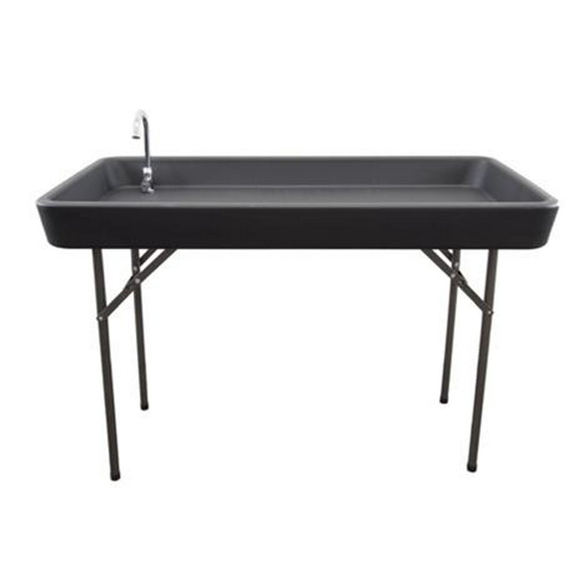 Patrick Industries Prt 2448fldblkfau Table Furniture Chill 48 Inch Length X 24 Width Folding Black With 90 Degree Fold Down Faucet