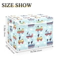 thumbnail image 5 of Yayeee Collapsible Cube Storage Bin with Lid Fabric Closet Decorative Basket with Handles, Colorful Trains, 5 of 7
